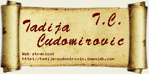 Tadija Čudomirović vizit kartica